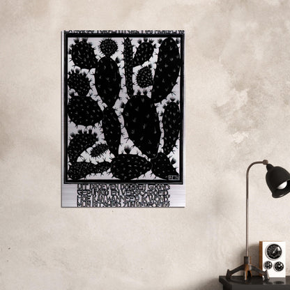EMBLEMATA CACTUS - MC Escher Brushed Aluminum Print - 70x100 cm / 28x40 inches | MC Escher Aluminum Print | MC Escher Prints