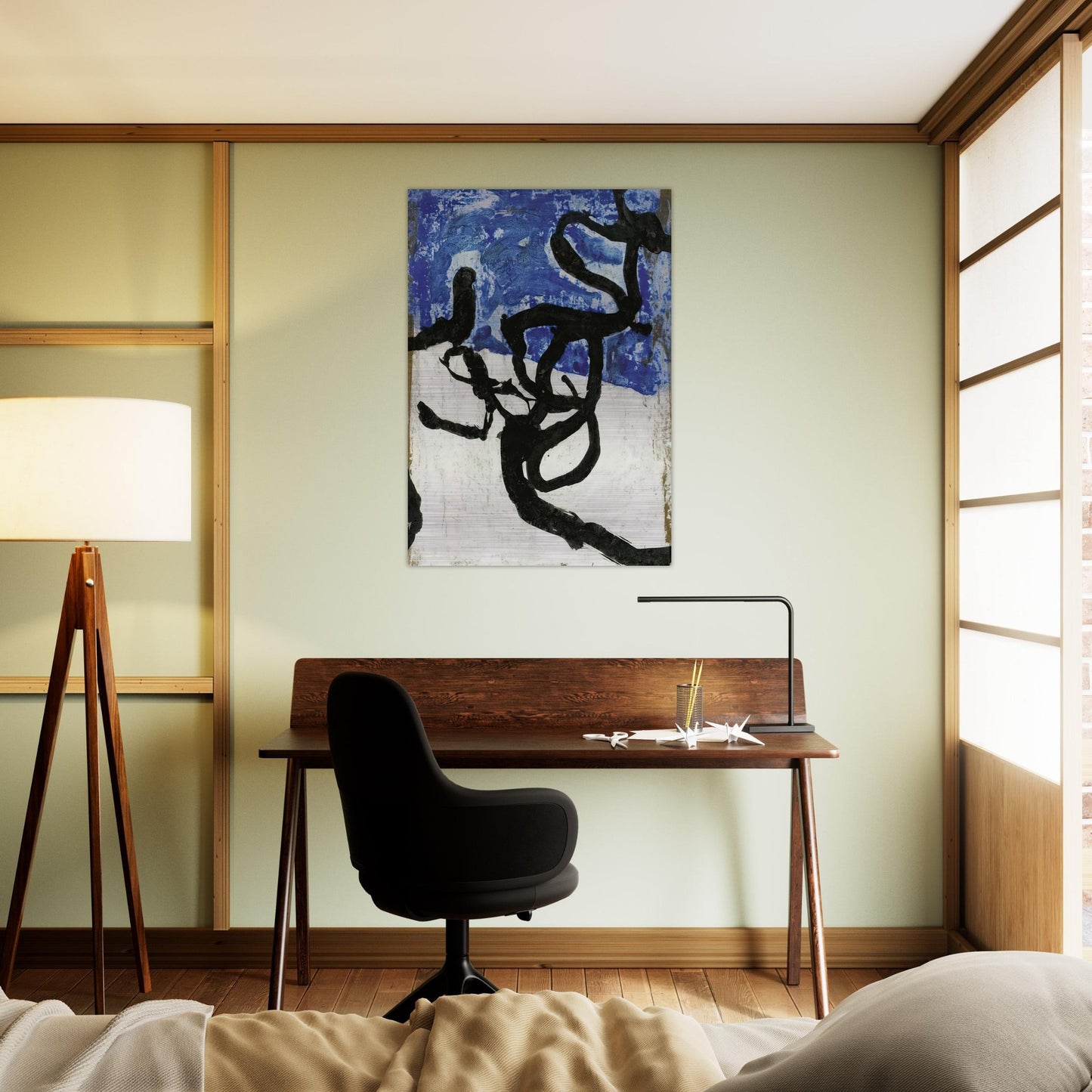 Untitled - Tachisme - Emil Schumacher Brushed Aluminum Print - 70x100 cm / 28x40 inches | Emil Schumacher Aluminum Print | Emil Schumacher Prints