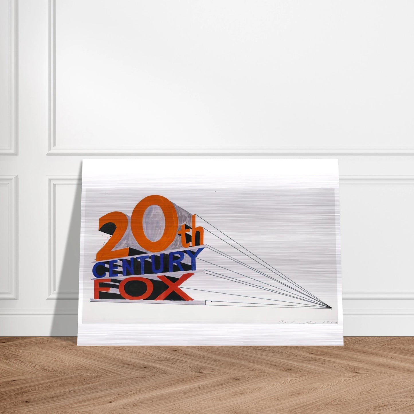 TRADEMARK 4 1962 - Edward Ruscha Brushed Aluminum Print - 70x100 cm / 28x40 inches | Edward Ruscha Aluminum Print | Edward Ruscha Prints