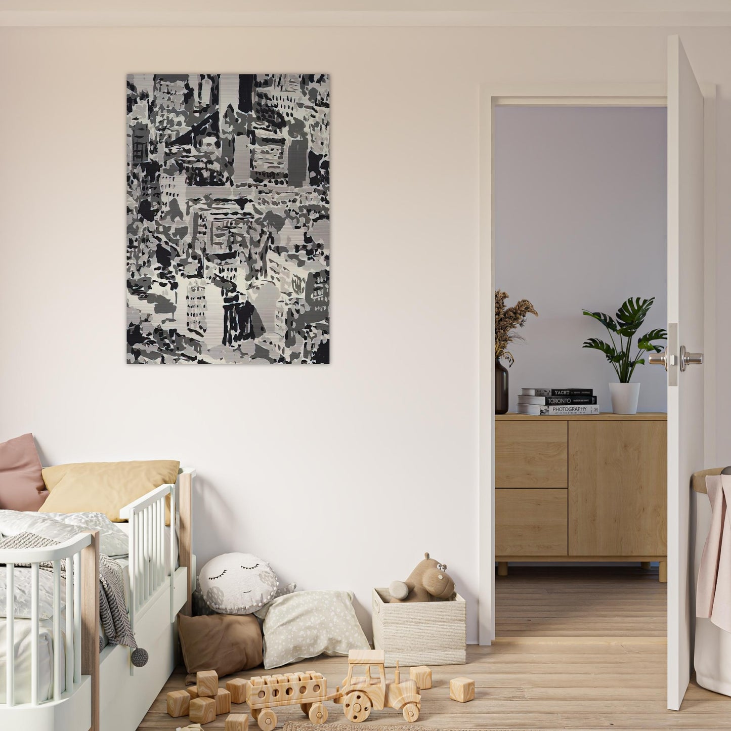 TOWNSCAPE 1969 - Gerhard Richter Brushed Aluminum Print - 70x100 cm / 28x40 inches | Gerhard Richter Aluminum Print | Gerhard Richter Prints
