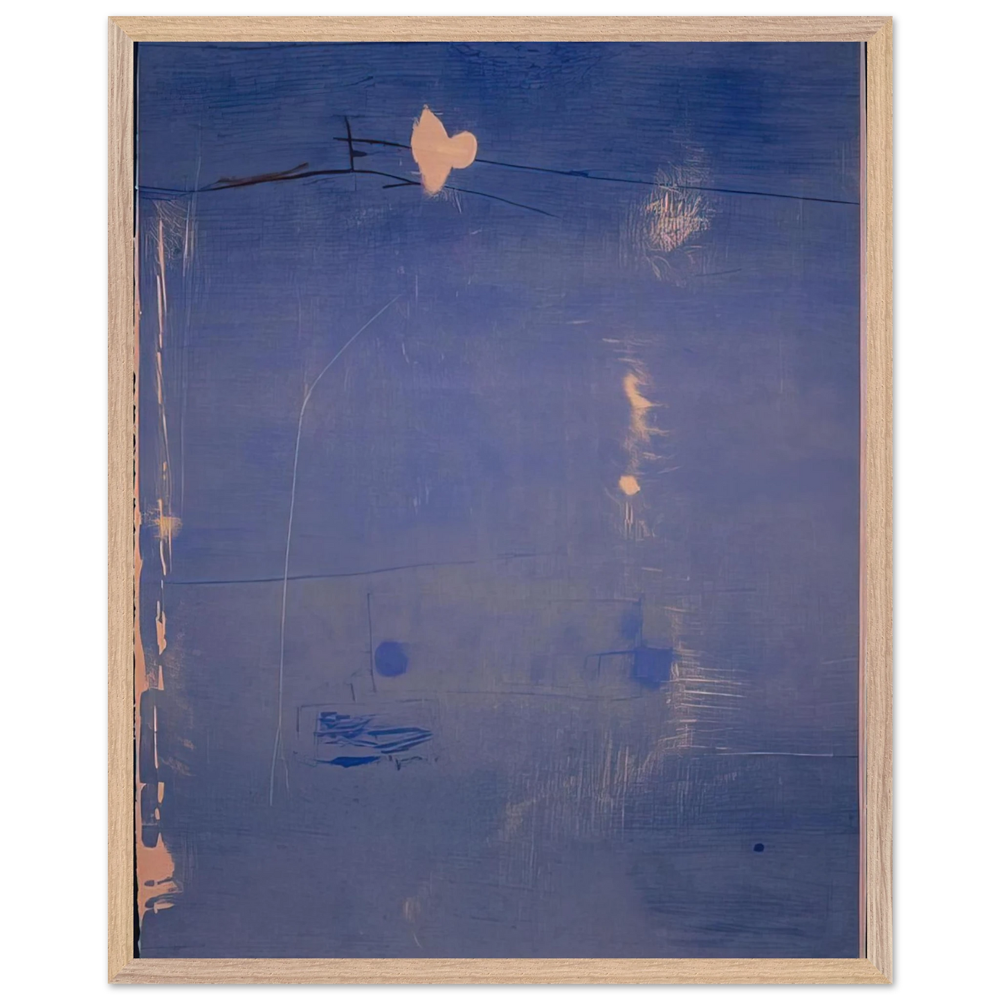 Helen Frankenthaler - Cameo - 1980 Wall art - 20x25 cm / 8x10 inches - Premium Wooden Framed Poster With Fine Art Paper-canvas - Wood frame