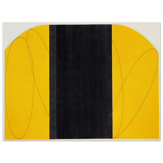 Robert Mangold - ELLOW BLACK ZONE PAINTING IV 1996  75x100 cm / 30x40inches Fine Art Poster