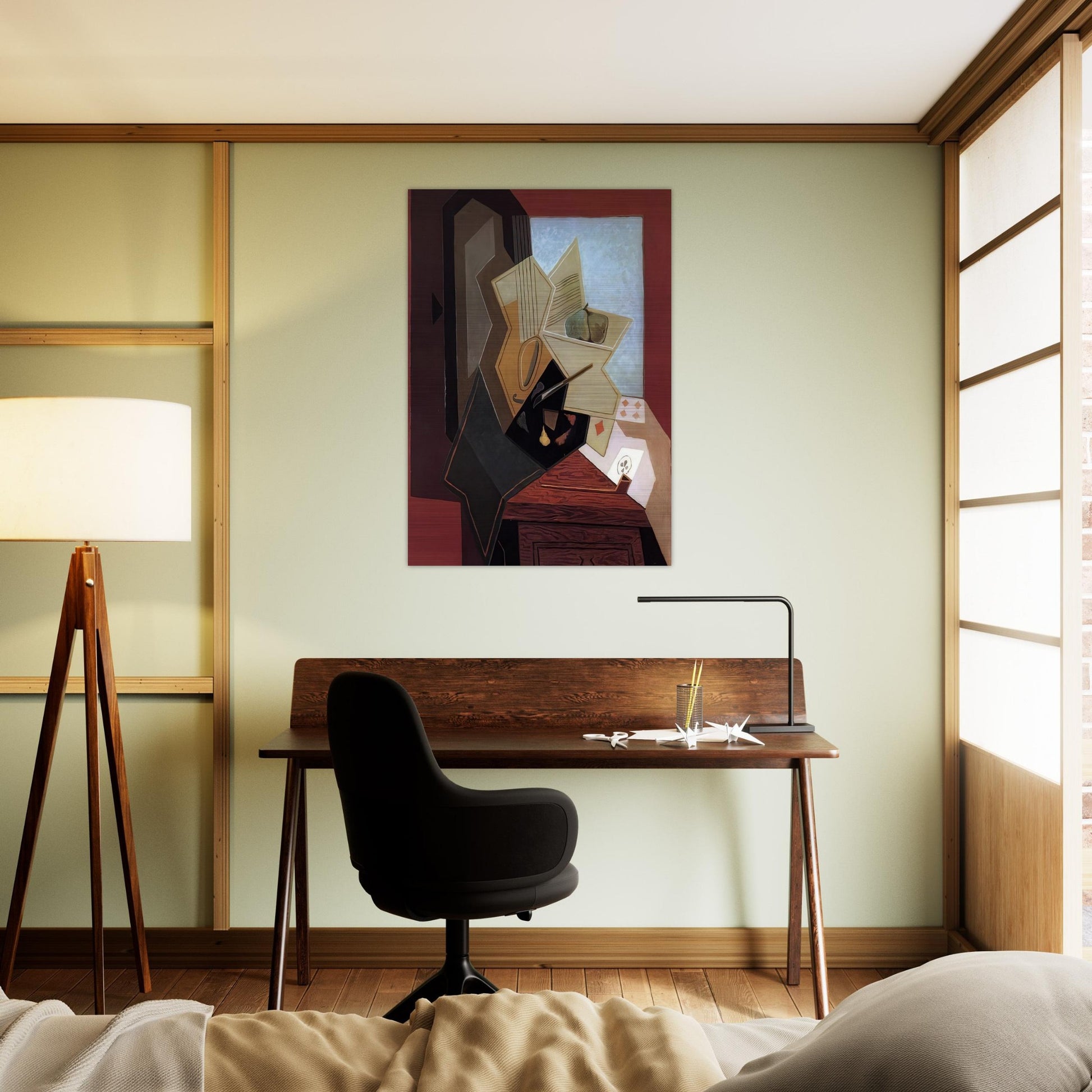 THE PAINTER S WINDOW 1925 - Juan Gris Brushed Aluminum Print - 70x100 cm / 28x40 inches | Juan Gris Aluminum Print | Juan Gris Prints