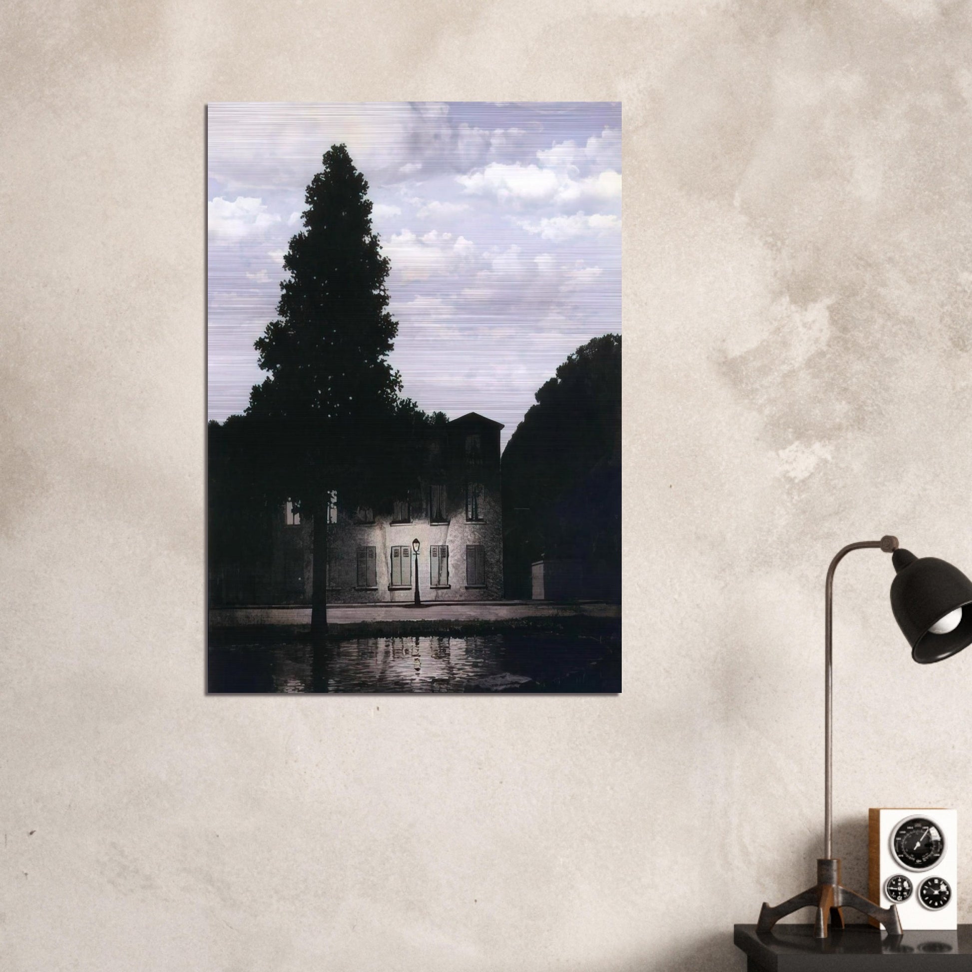 THE EMPIRE OF LIGHTS 1954 - Rene Magritte Brushed Aluminum Print - 70x100 cm / 28x40 inches | Rene Magritte Aluminum Print | Rene Magritte Prints