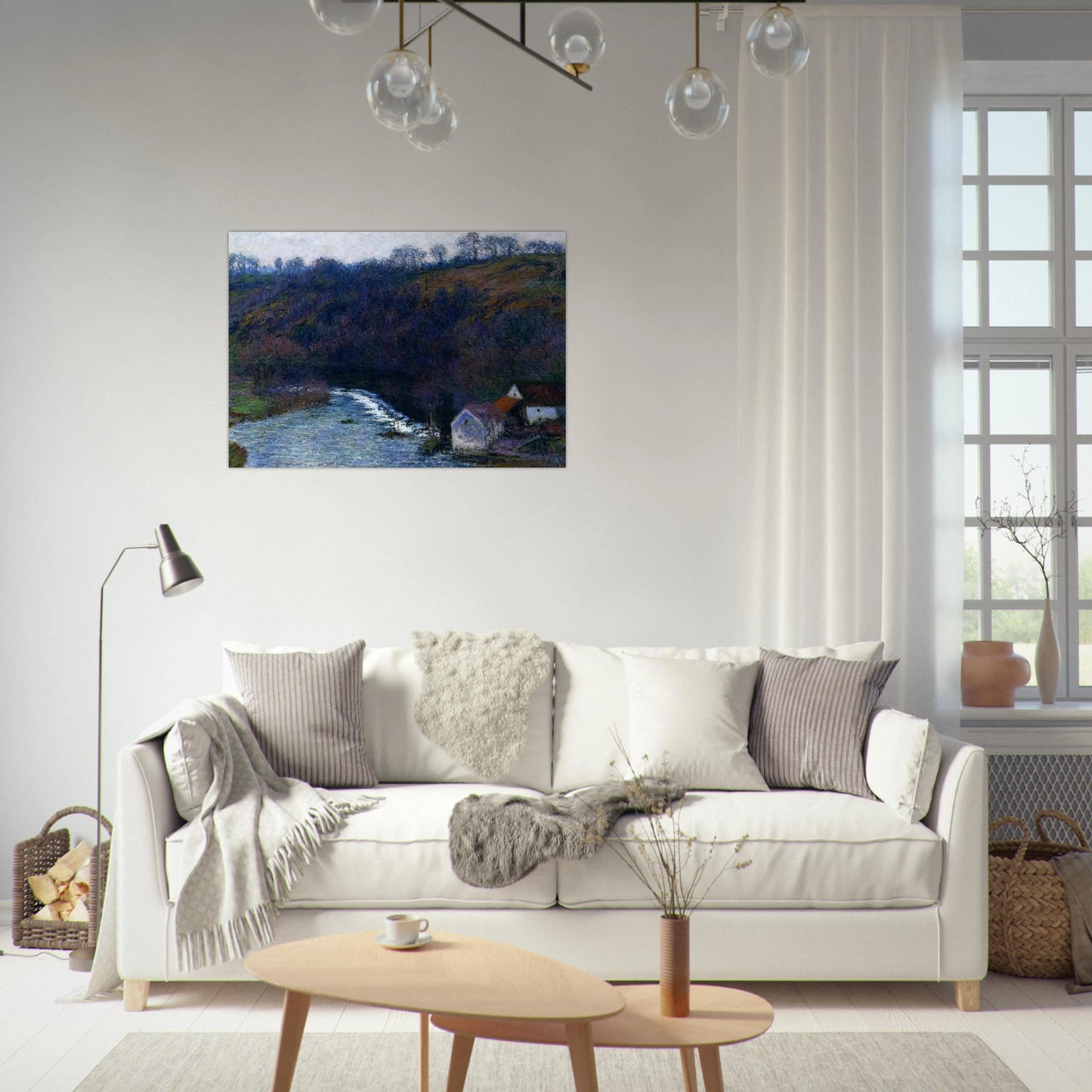 The Mill at Vervy - claude monet Brushed Aluminum Print - 70x100 cm / 28x40 inches | claude monet Aluminum Print | claude monet Prints