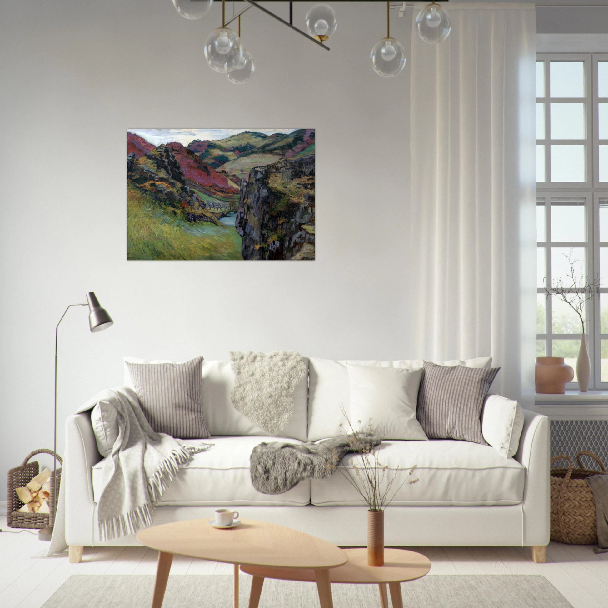 Landscape near Saint-Julien-des-Chazes - Armand Guillaumin Brushed Aluminum Print - 70x100 cm / 28x40 inches | Armand Guillaumin Aluminum Print | Armand Guillaumin Prints