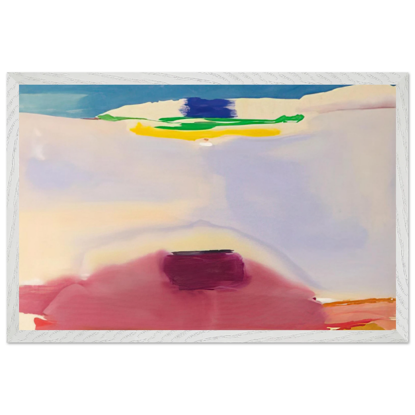 Helen Frankenthaler - Leveling - 1973 Wall art - 70x100 cm / 28x40 inches - Premium Wooden Framed Poster With Fine Art Paper-canvas - Black frame