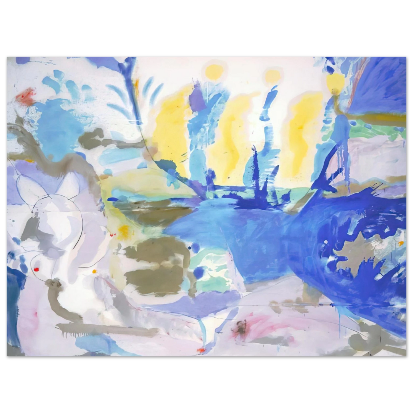 Helen Frankenthaler - Basque Beach - 1958 Wall art - 45x60 cm / 18x24 inches - Fine Art Poster-canvas - -