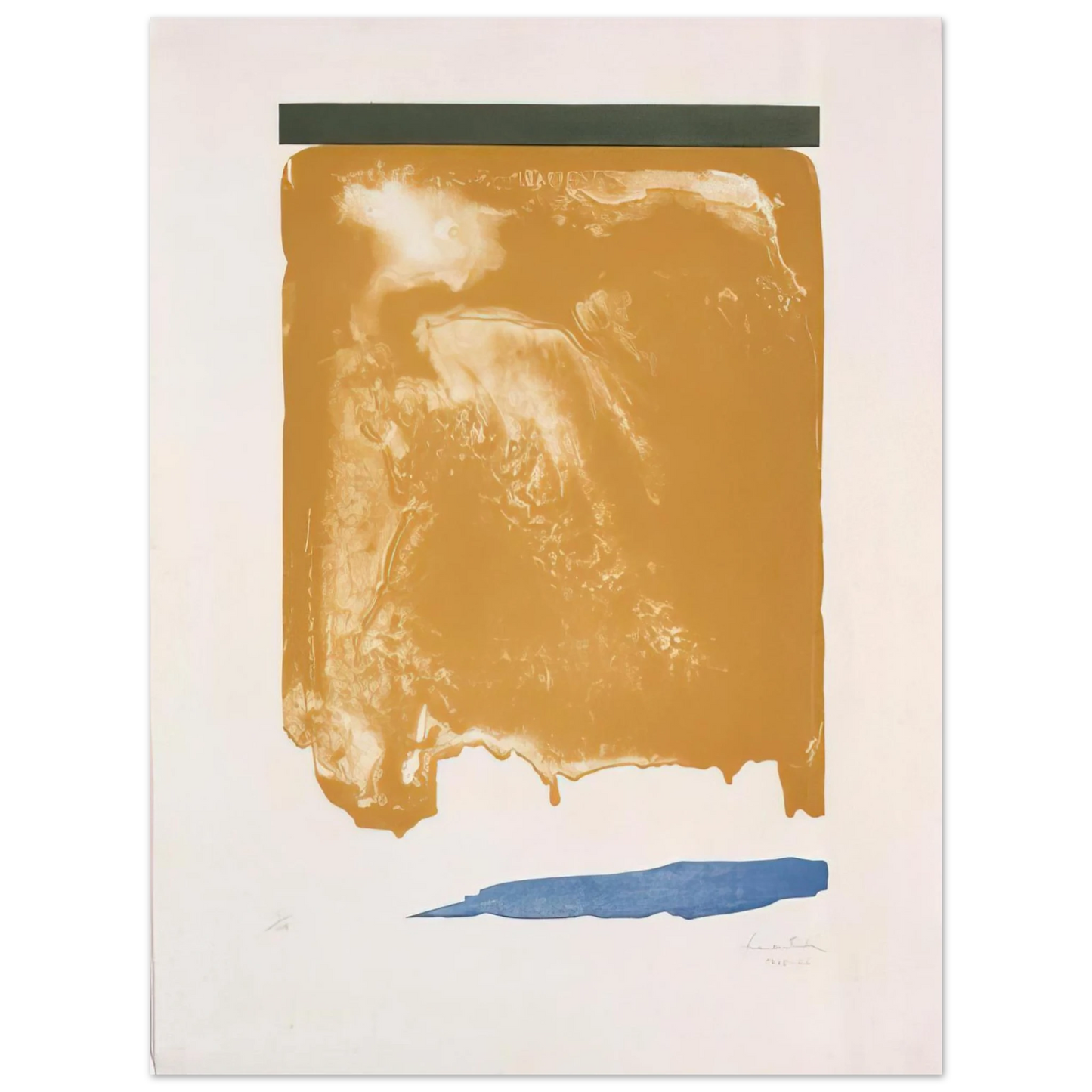 Helen Frankenthaler - Persian Garden - 1966 Wall art - 60x80 cm / 24x32 inches - Premium Wooden Framed Poster With Fine Art Paper-canvas - Wood frame