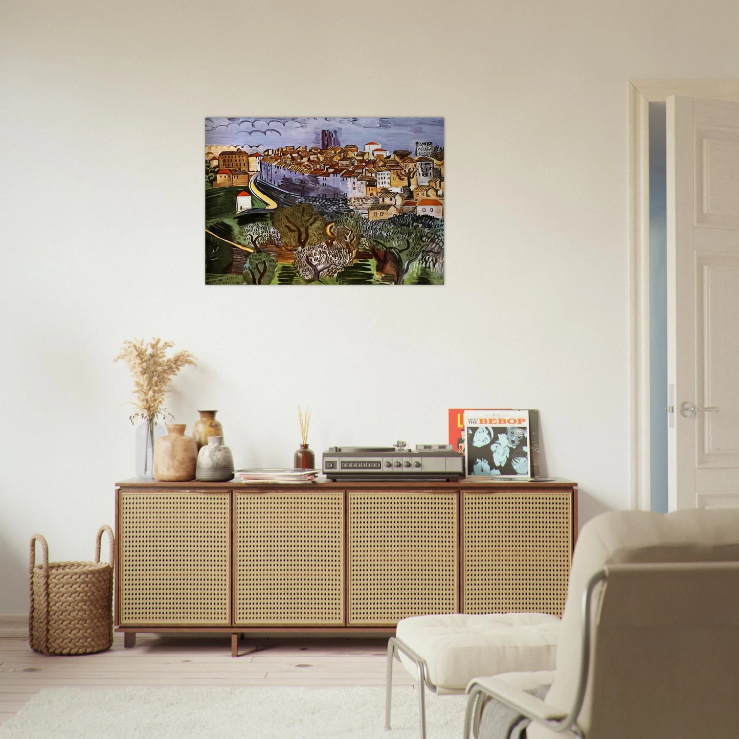 VENCE 1923 - Raoul Dufy Brushed Aluminum Print - 70x100 cm / 28x40 inches | Raoul Dufy Aluminum Print | Raoul Dufy Prints
