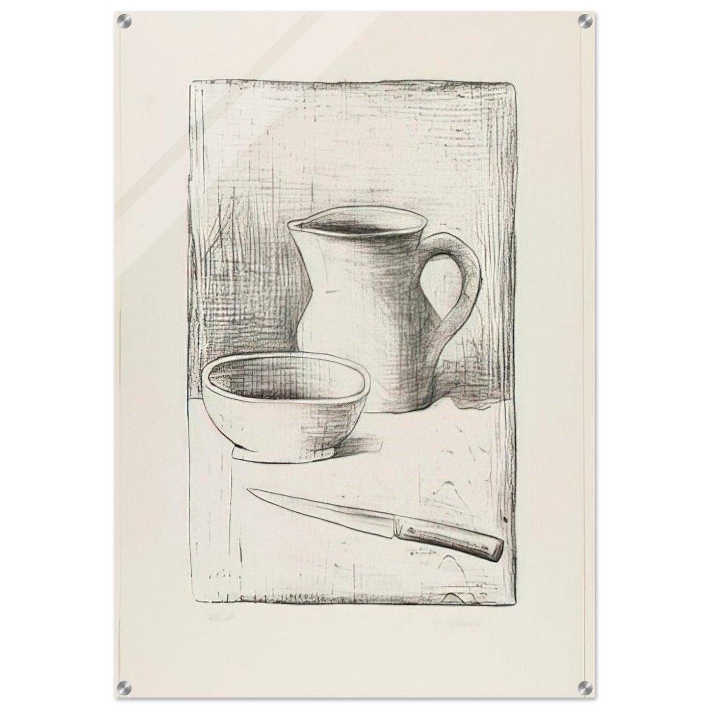 STILL LIFE 1944 - Carlo Carra Acrylic Print - 70x100 cm / 28x40″ inches