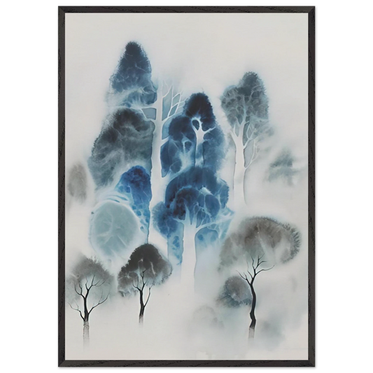 Woodland - Eyvind Earle 70x100 cm / 28x40 inches Framed Art Print – Black Wooden Frame