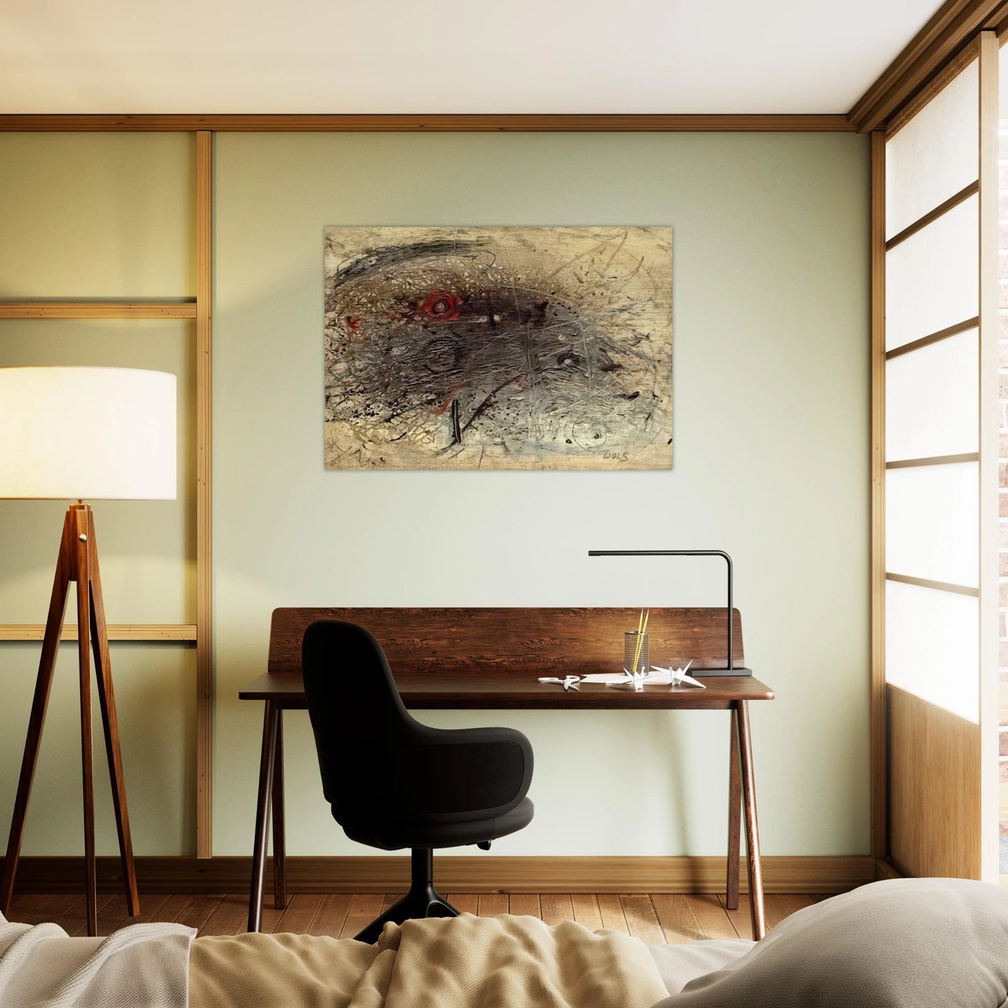 Untitled 6 - Tachisme - Wols Brushed Aluminum Print - 70x100 cm / 28x40 inches | Wols Aluminum Print | Wols Prints