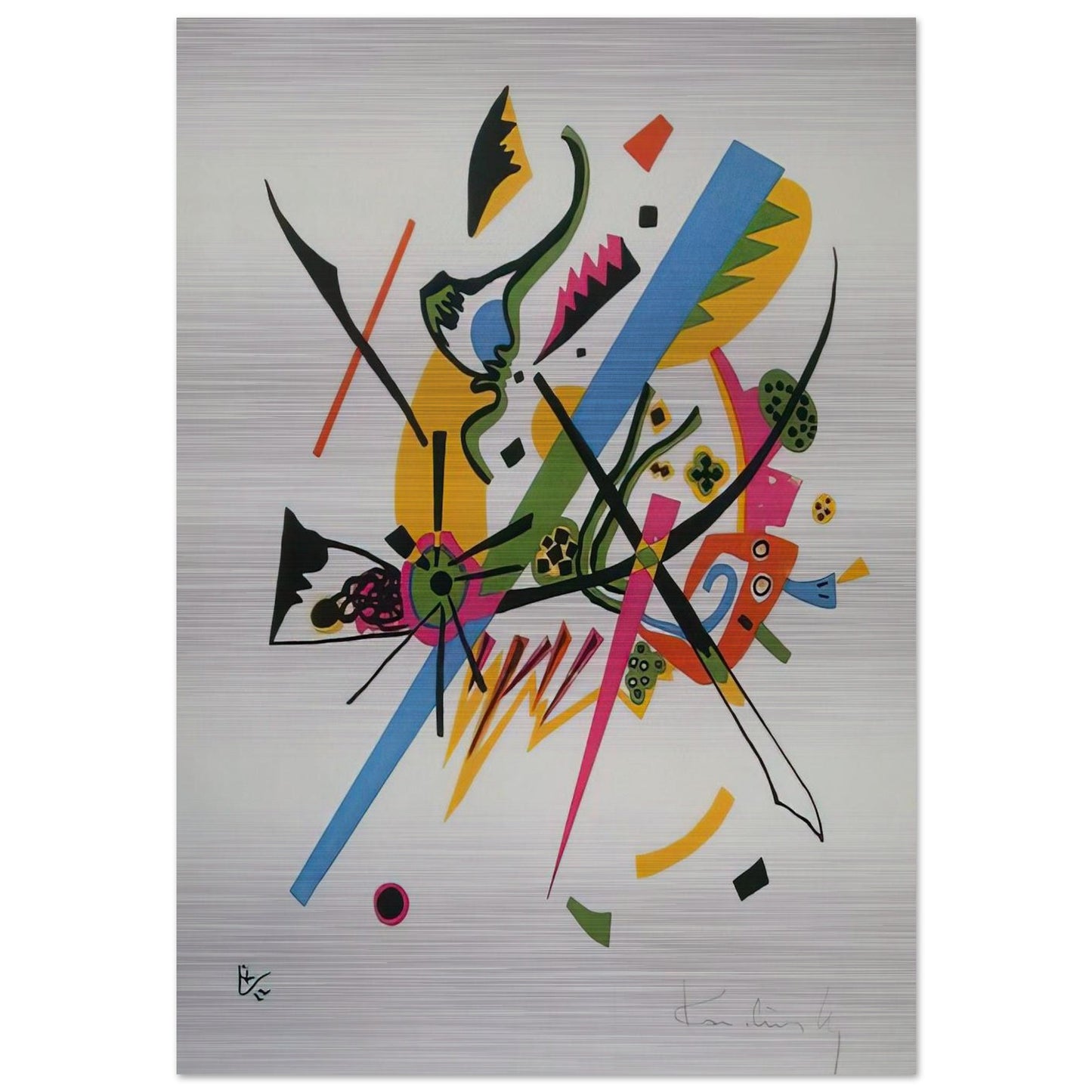 SMALL WORLDS 1922 - Wassily Kandinsky Brushed Aluminum Print - 70x100 cm / 28x40 inches | Wassily Kandinsky Aluminum Print | Wassily Kandinsky Prints