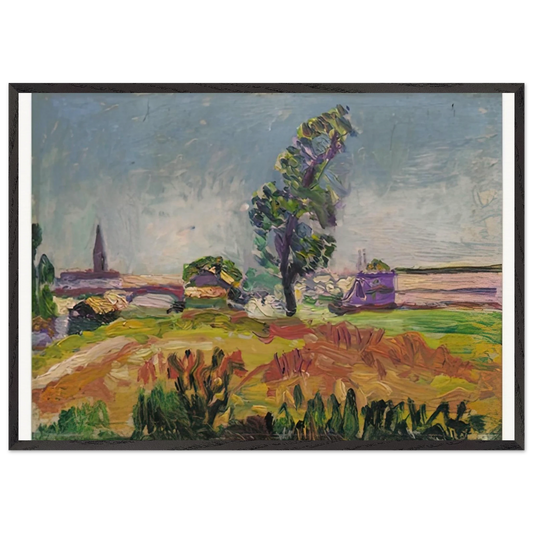 PAYSAGE DES ENVIRONS DE TOULOUSE LE PONT DES DEMOISELLES 1898 - Henri Matisse 70x100 cm / 28x40 inches Framed Art Print – Black Wooden Frame
