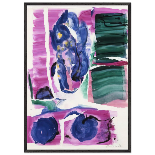 Variations I on Clarks Cove - Grace Hartigan 70x100 cm / 28x40 inches Framed Art Print – Black Wooden Frame