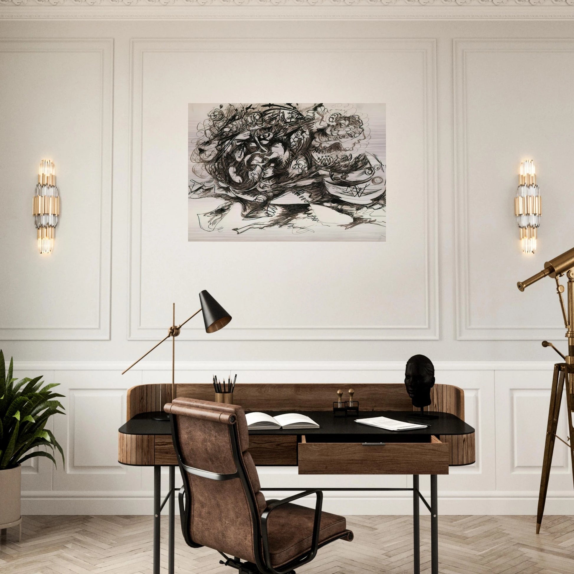 UNTITLED O CONNOR THAW 771 - Jackson Pollock Brushed Aluminum Print - 70x100 cm / 28x40 inches | Jackson Pollock Aluminum Print | Jackson Pollock Prints