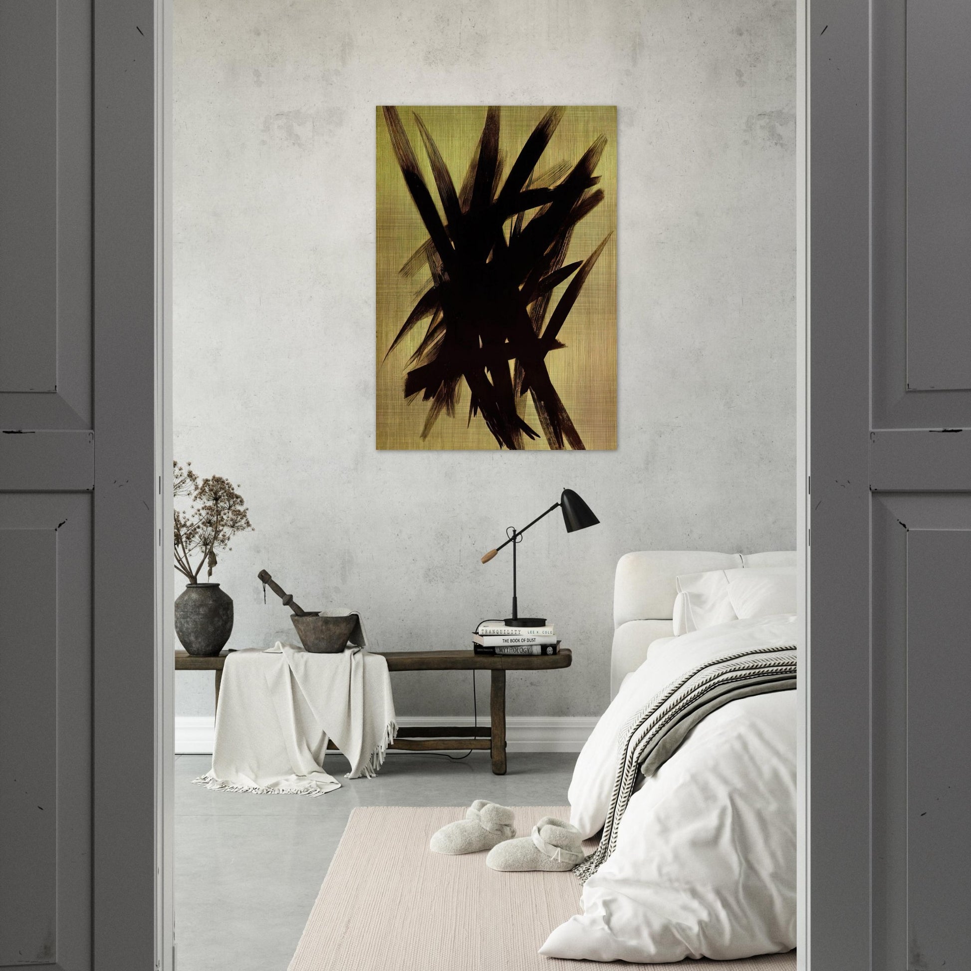 Untitled T1955-23 - 1955 - Hans Hartung Brushed Aluminum Print - 70x100 cm / 28x40 inches | Hans Hartung Aluminum Print | Hans Hartung Prints