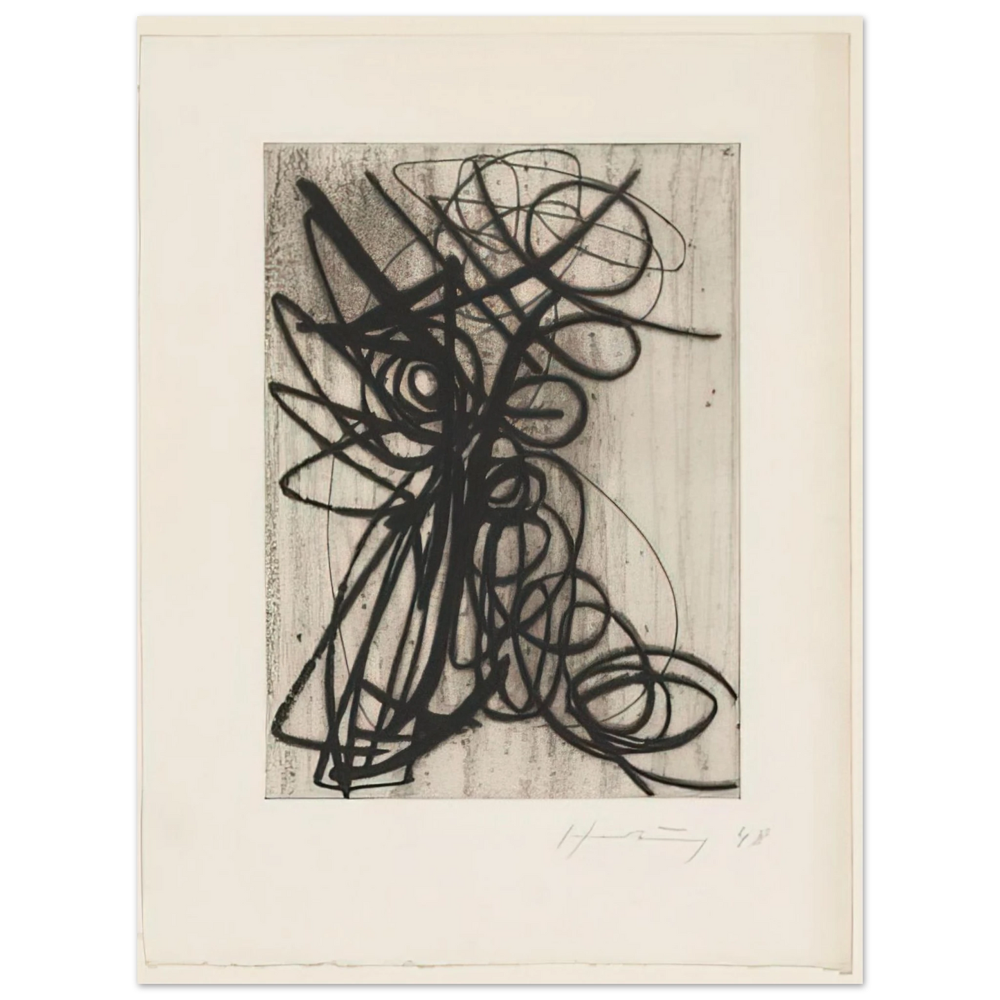 Hans Hartung - Composition - 1948  75x100 cm / 30x40inches Fine Art Poster
