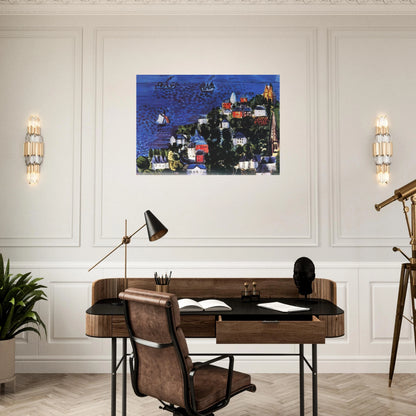 VIEW OF SAINTE ADRESSE - Raoul Dufy Brushed Aluminum Print - 70x100 cm / 28x40 inches | Raoul Dufy Aluminum Print | Raoul Dufy Prints