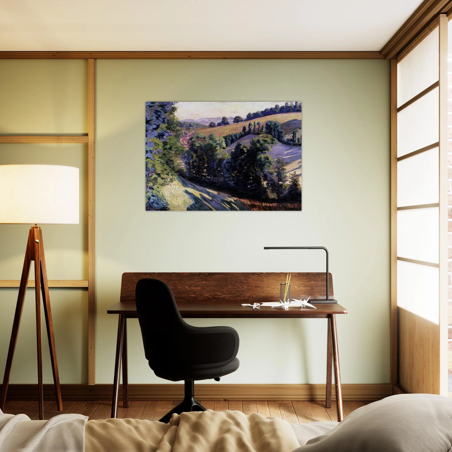 Landscape at Pontgibaud - Armand Guillaumin Brushed Aluminum Print - 70x100 cm / 28x40 inches | Armand Guillaumin Aluminum Print | Armand Guillaumin Prints