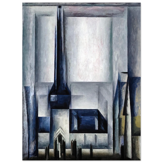 Lyonel Feininger - GELMERODA III 1913  75x100 cm / 30x40inches Fine Art Poster