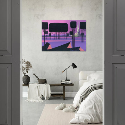 Sleeping Beauty - Eyvind Earle Brushed Aluminum Print - 70x100 cm / 28x40 inches | Eyvind Earle Aluminum Print | Eyvind Earle Prints