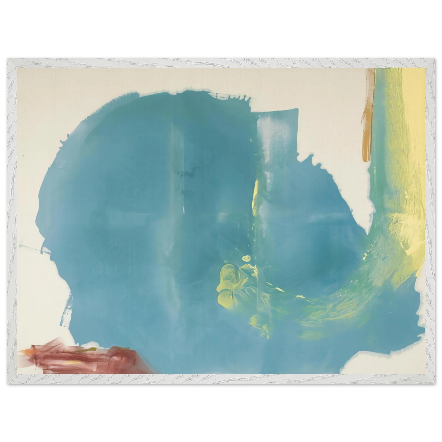 Helen Frankenthaler - Where Necessary - 1977 Wall art - 30x45 cm / 12x18 inches - Premium Wooden Framed Poster With Fine Art Paper-canvas - Wood frame
