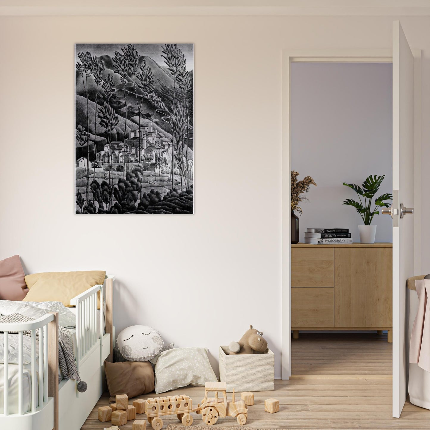 ALFEDENA ABRUZZI - MC Escher Brushed Aluminum Print - 70x100 cm / 28x40 inches | MC Escher Aluminum Print | MC Escher Prints