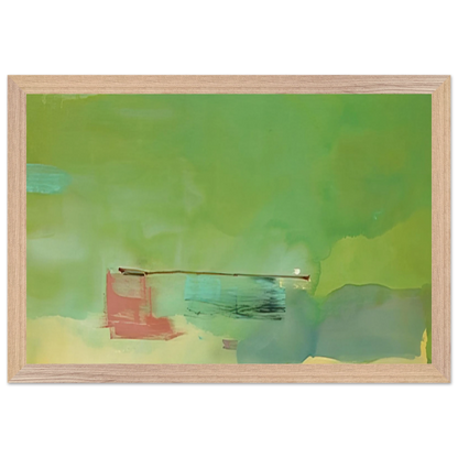 Helen Frankenthaler - Springscape - 1975 Wall art - 30x40 cm / 12x16 inches - Premium Wooden Framed Poster With Fine Art Paper-canvas - White frame