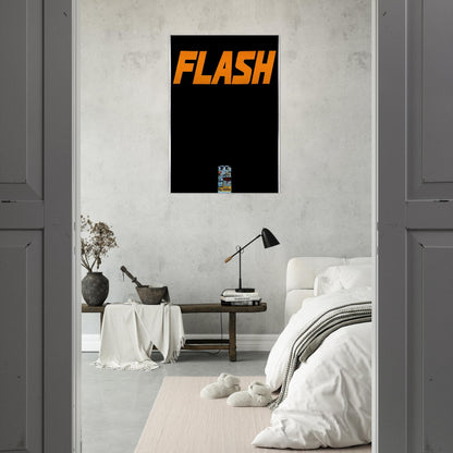FLASH L A TIMES 1963 - Edward Ruscha Brushed Aluminum Print - 70x100 cm / 28x40 inches | Edward Ruscha Aluminum Print | Edward Ruscha Prints