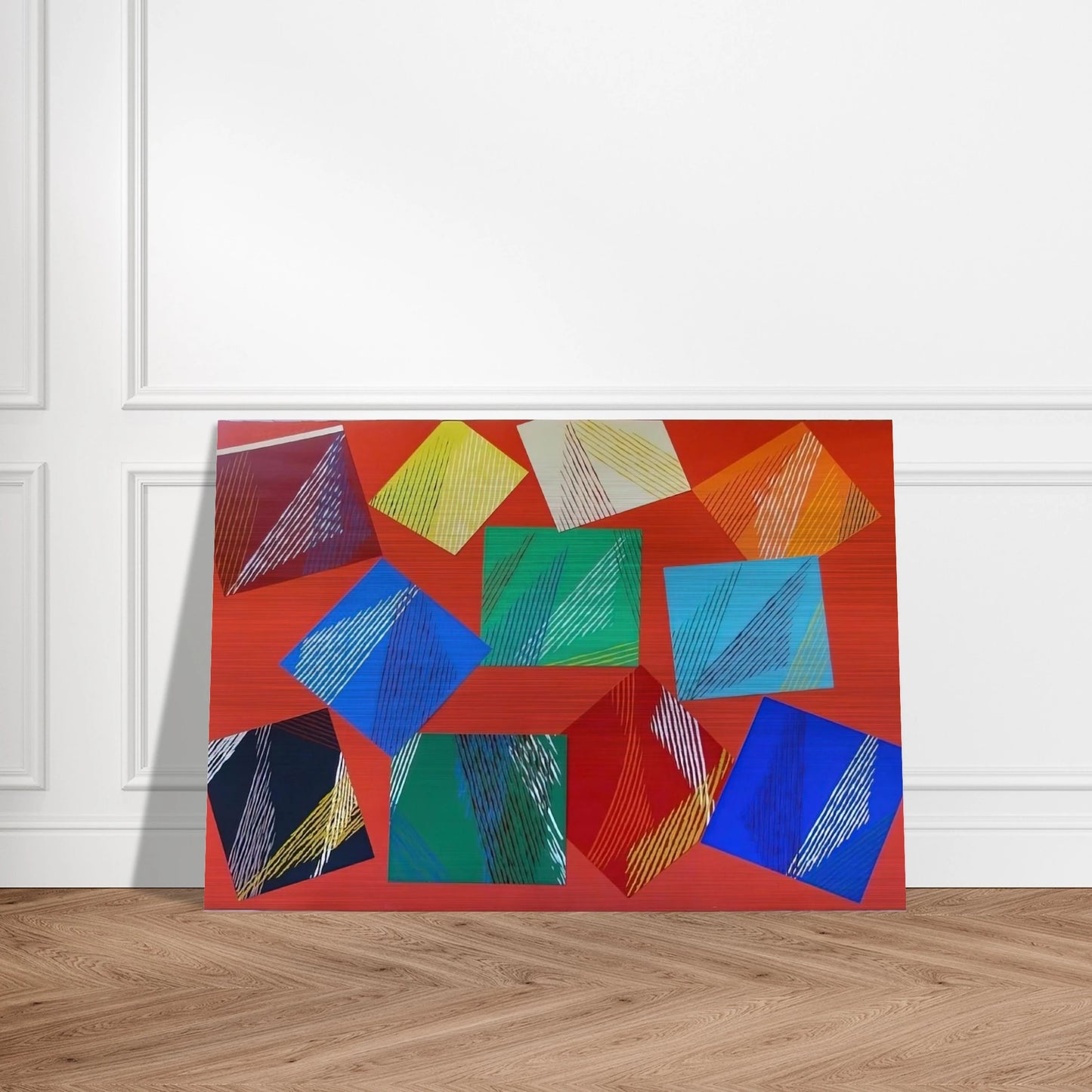 Wig-Wam - 1991 - Piero Dorazio Brushed Aluminum Print - 70x100 cm / 28x40 inches | Piero Dorazio Aluminum Print | Piero Dorazio Prints