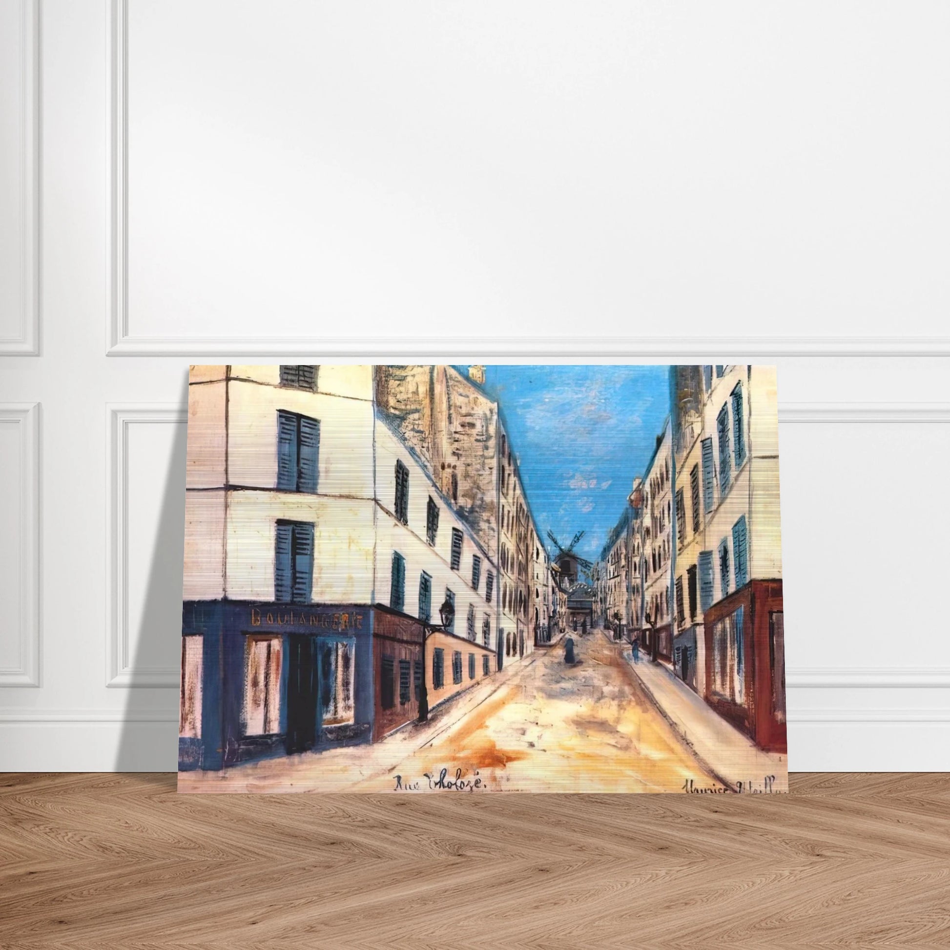 THOLOZE STREET - Maurice Utrillo Brushed Aluminum Print - 70x100 cm / 28x40 inches | Maurice Utrillo Aluminum Print | Maurice Utrillo Prints
