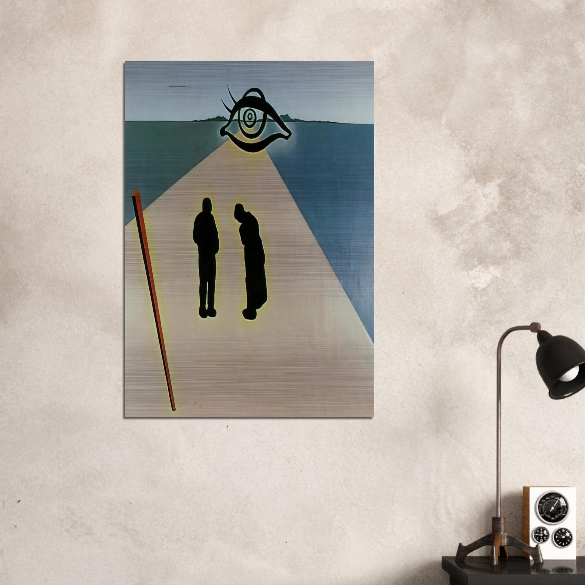 THE EYE OF THE ANGELUS - Salvador Dali Brushed Aluminum Print - 70x100 cm / 28x40 inches | Salvador Dali Aluminum Print | Salvador Dali Prints