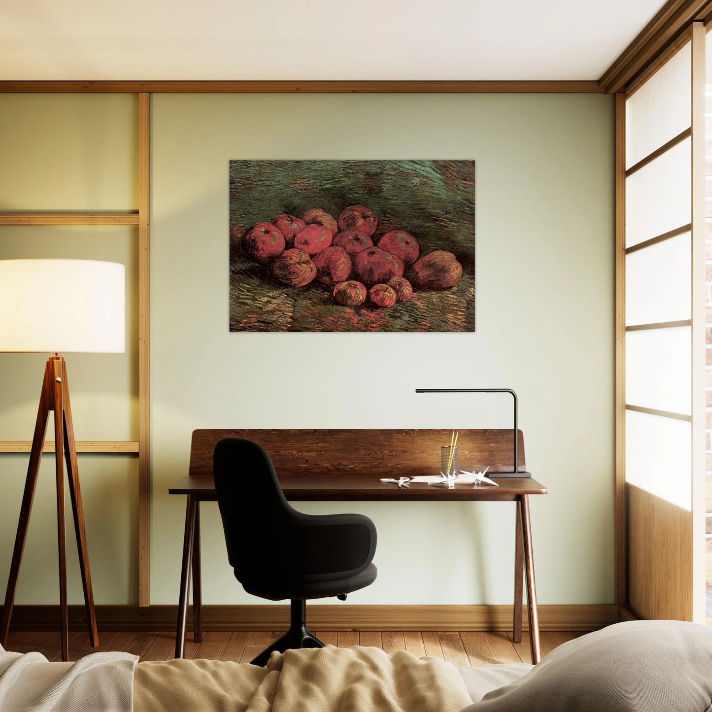 Still Life with Apples - Vincent van Gogh Brushed Aluminum Print - 70x100 cm / 28x40 inches | Vincent van Gogh Aluminum Print | Vincent van Gogh Prints