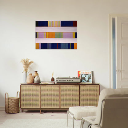 Triple Jump - 1962 - Gene Davis Brushed Aluminum Print - 70x100 cm / 28x40 inches | Gene Davis Aluminum Print | Gene Davis Prints