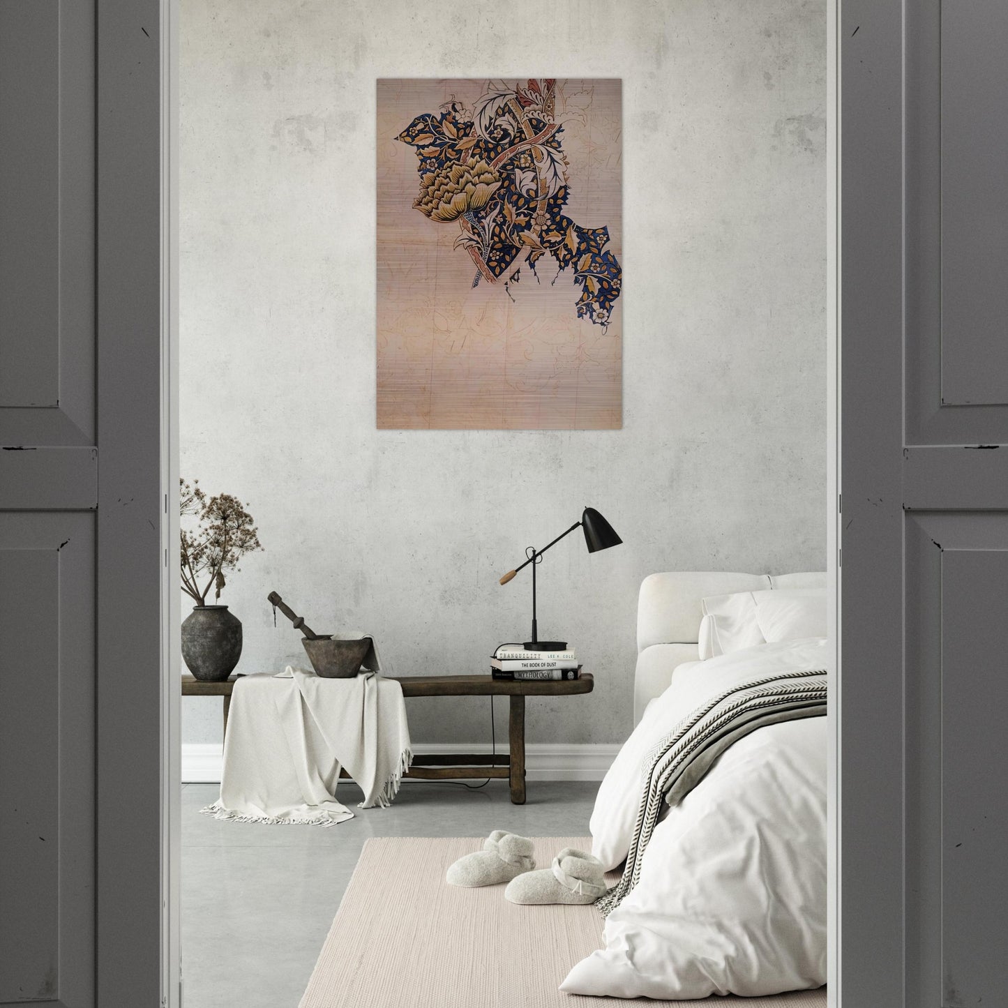 DESIGN FOR WINDRUSH PRINTED TEXTILE 1883 - William Morris Brushed Aluminum Print - 70x100 cm / 28x40 inches | William Morris Aluminum Print | William Morris Prints