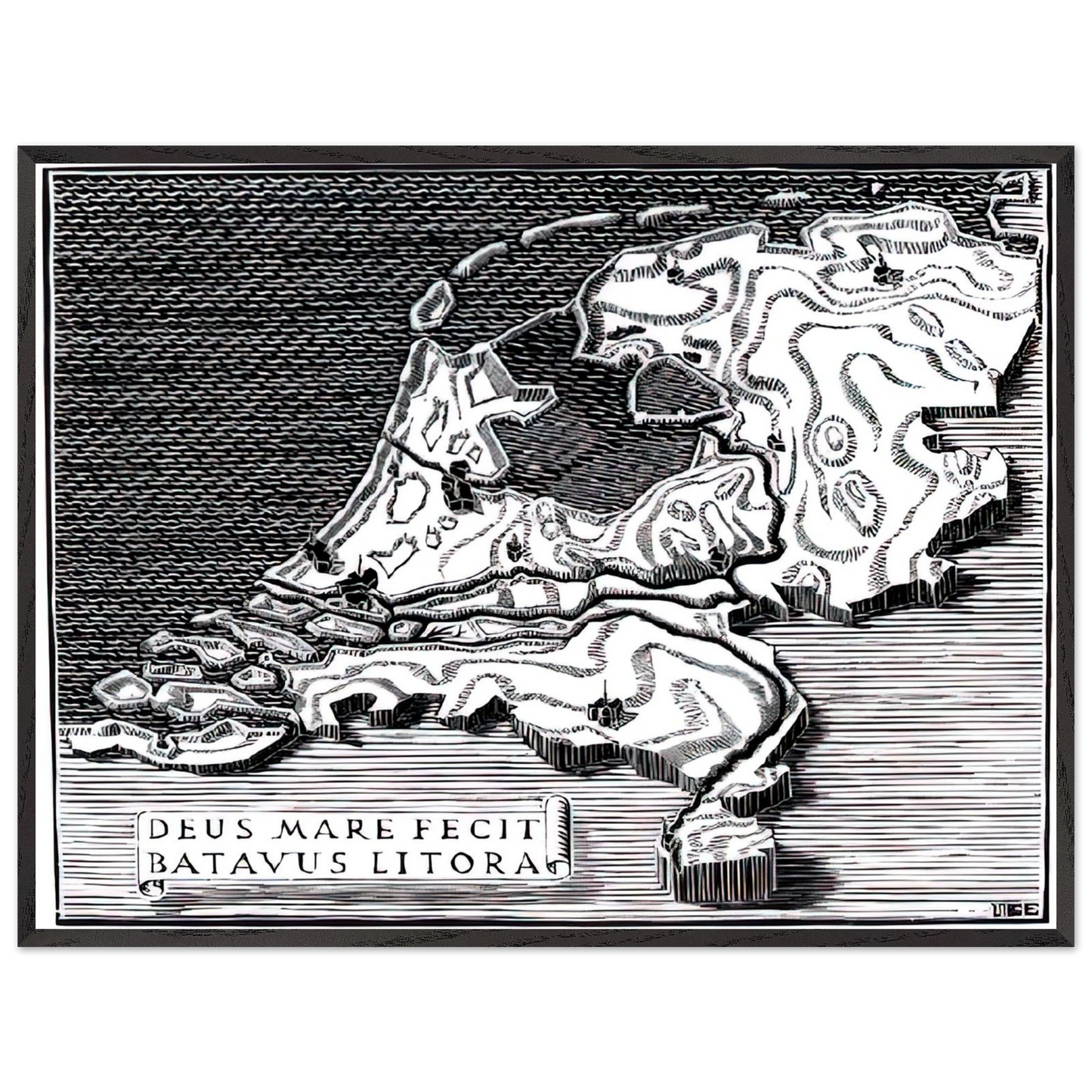 MC Escher - ESCHER (28) Wall Art - 21x29.7 cm / 8x12" - Premium Wooden Framed Poster With Fine Art Paper-canvas - White frame