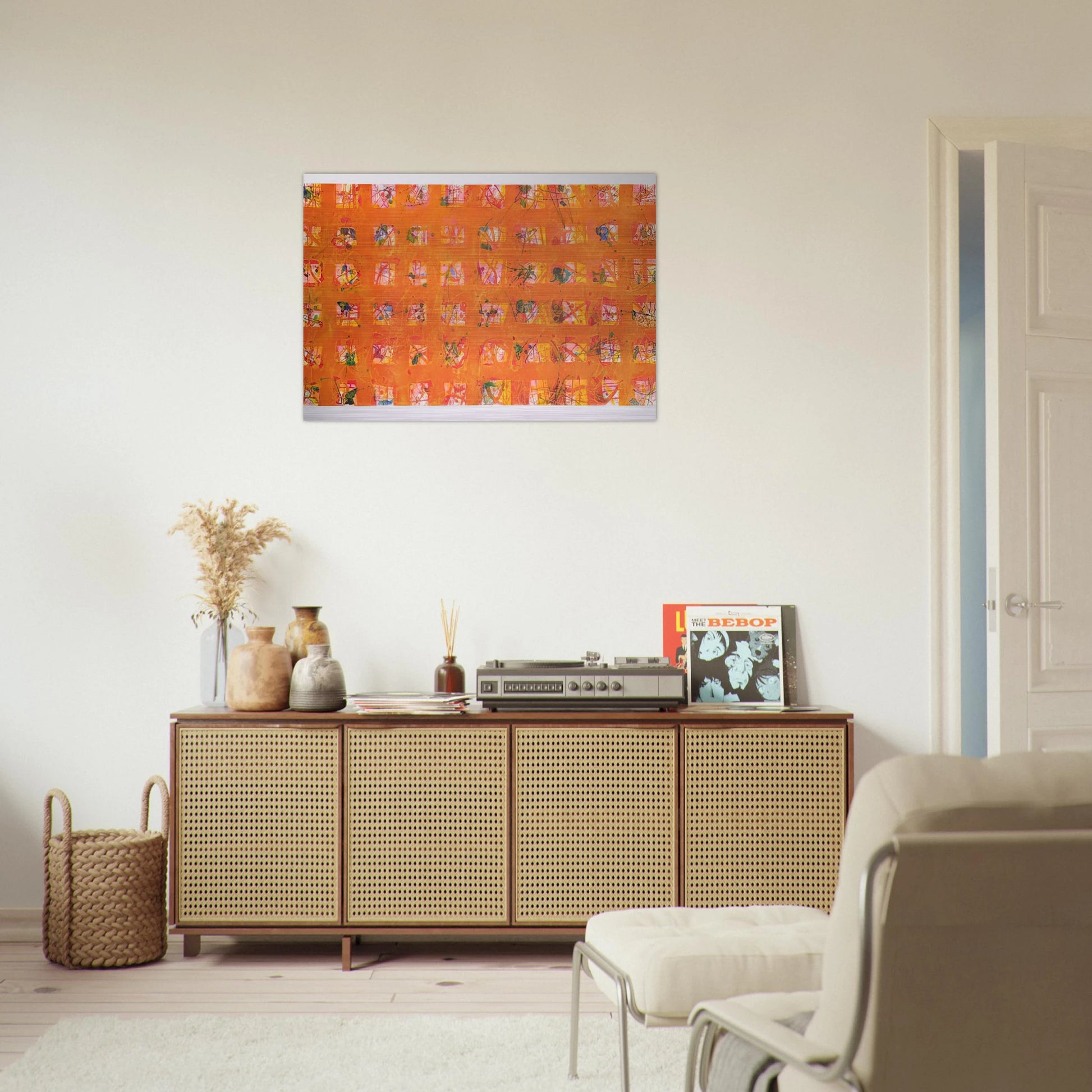 Pioggia d'Oro  Golden Rain  - Sam Francis Brushed Aluminum Print - 70x100 cm / 28x40 inches | Sam Francis Aluminum Print | Sam Francis Prints