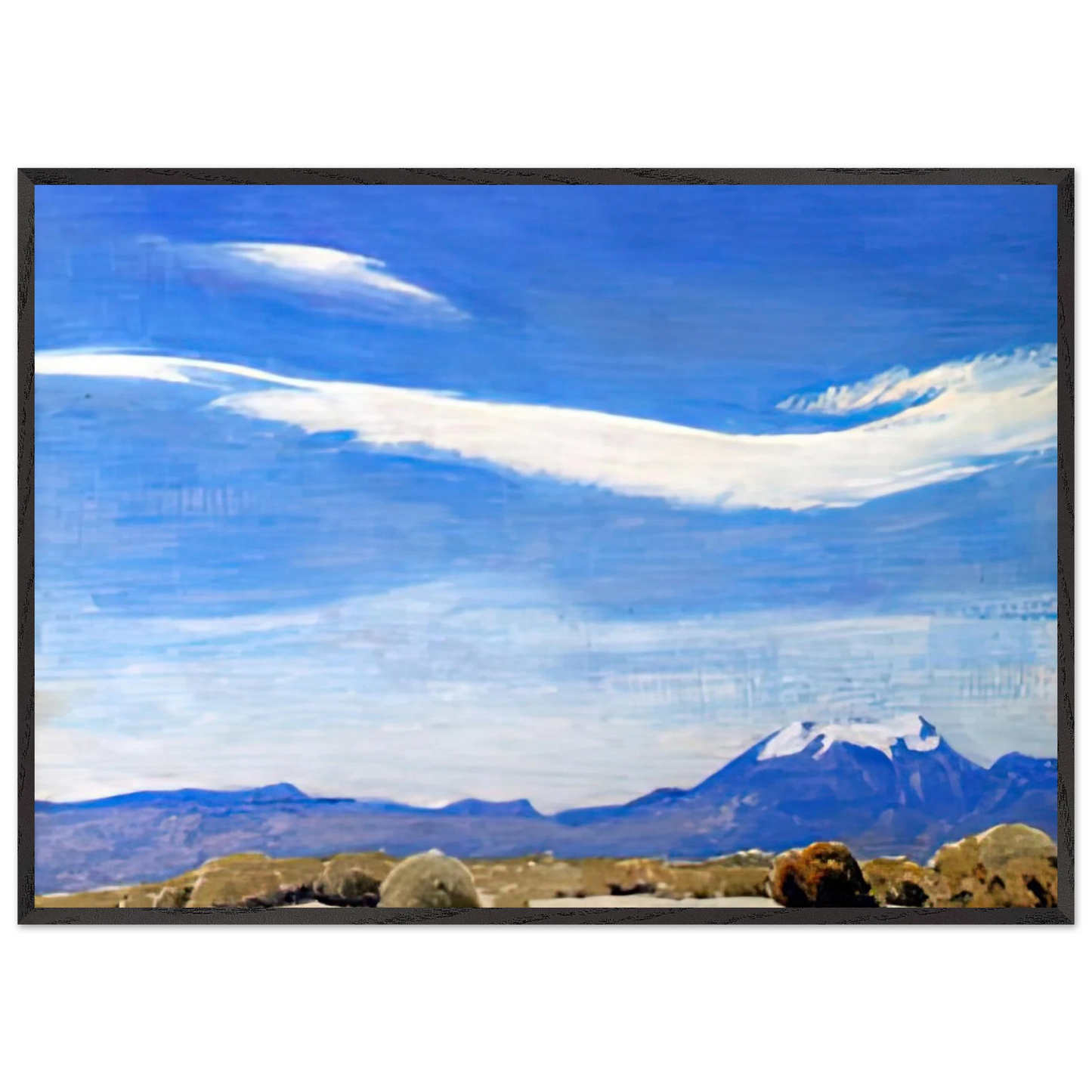 Maynard Dixon - THE CLOUD COACHELLA VALLEY CALIFORNIA 1940 Wall art - 45x60 cm / 18x24 inches - Premium Wooden Framed Poster With Fine Art Paper-canvas - Black frame