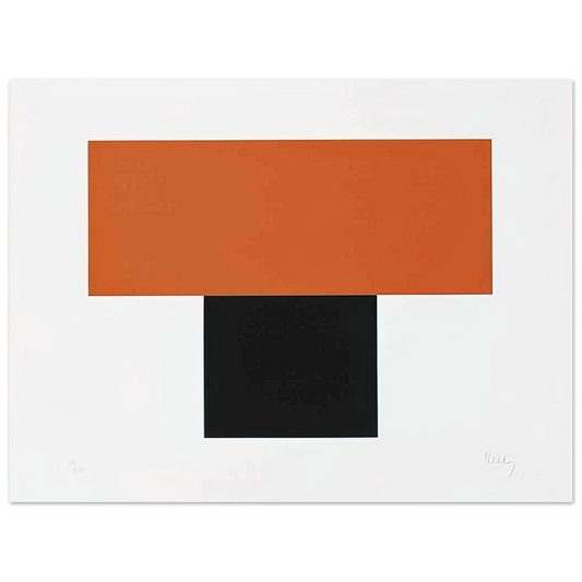 Ellsworth Kelly - Red-Orange over Black  75x100 cm / 30x40inches Fine Art Poster