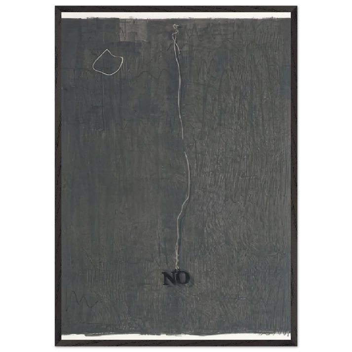 NO 1969 - Jasper Johns 70x100 cm / 28x40 inches Framed Art Print – Black Wooden Frame