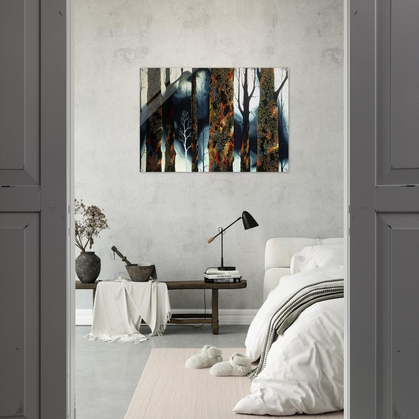 Jewel Trees - Eyvind Earle Acrylic Print - 70x100 cm / 28x40″ inches