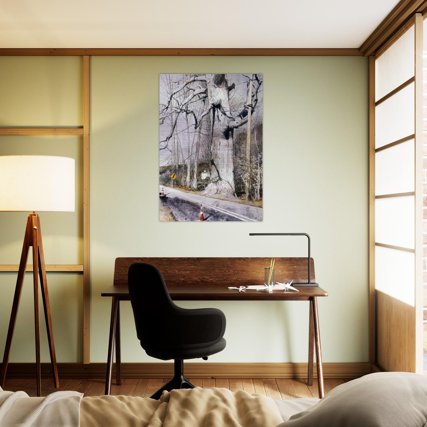 WALKING STICK - Andrew Wyeth Brushed Aluminum Print - 70x100 cm / 28x40 inches | Andrew Wyeth Aluminum Print | Andrew Wyeth Prints