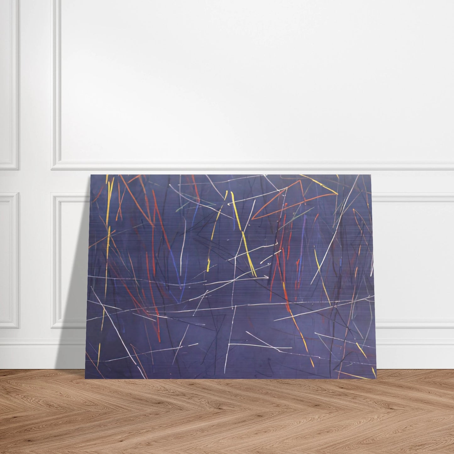 Gates of Blue - 1975 - Ronnie Landfield Brushed Aluminum Print - 70x100 cm / 28x40 inches | Ronnie Landfield Aluminum Print | Ronnie Landfield Prints