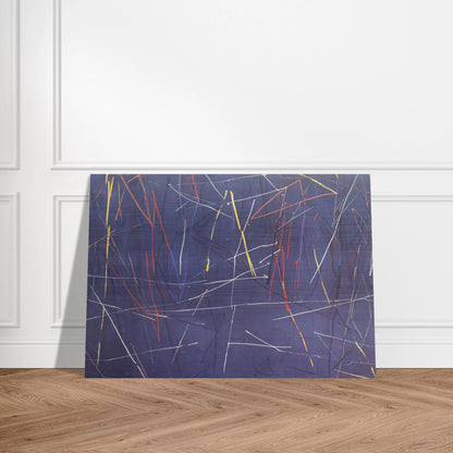 Gates of Blue - 1975 - Ronnie Landfield Brushed Aluminum Print - 70x100 cm / 28x40 inches | Ronnie Landfield Aluminum Print | Ronnie Landfield Prints