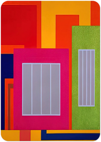 Joy Pop - 1998 By Peter Halley Pack of 10 Post Cards | Peter Halley Post Cards | A6 (10.5 x 14.8 cm) - 4.1 x 5.8 inches