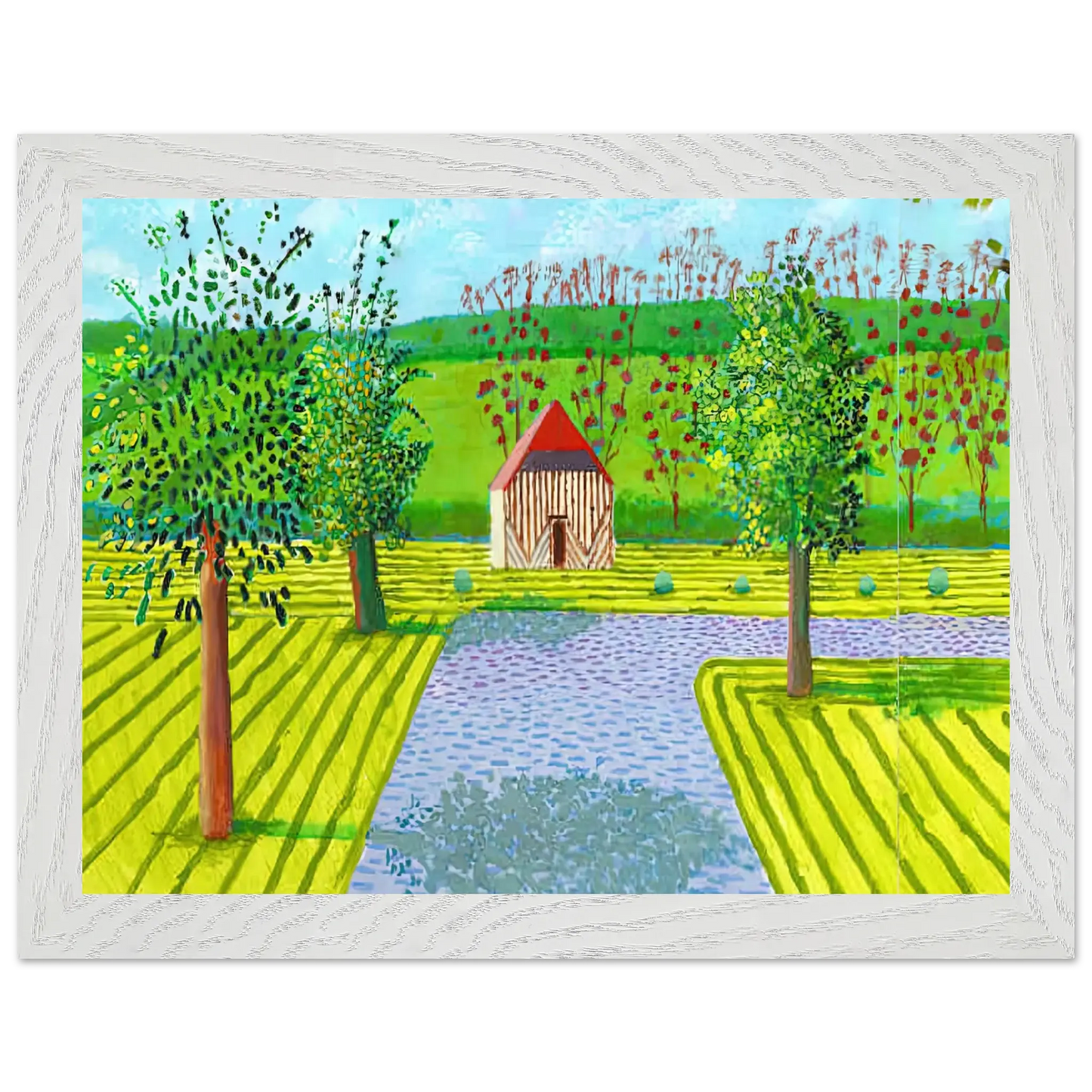 David Hockney - David Hockney Wall art - 45x60 cm / 18x24 Inches - Premium Wooden Framed Poster With Fine Art Paper - Black frame
