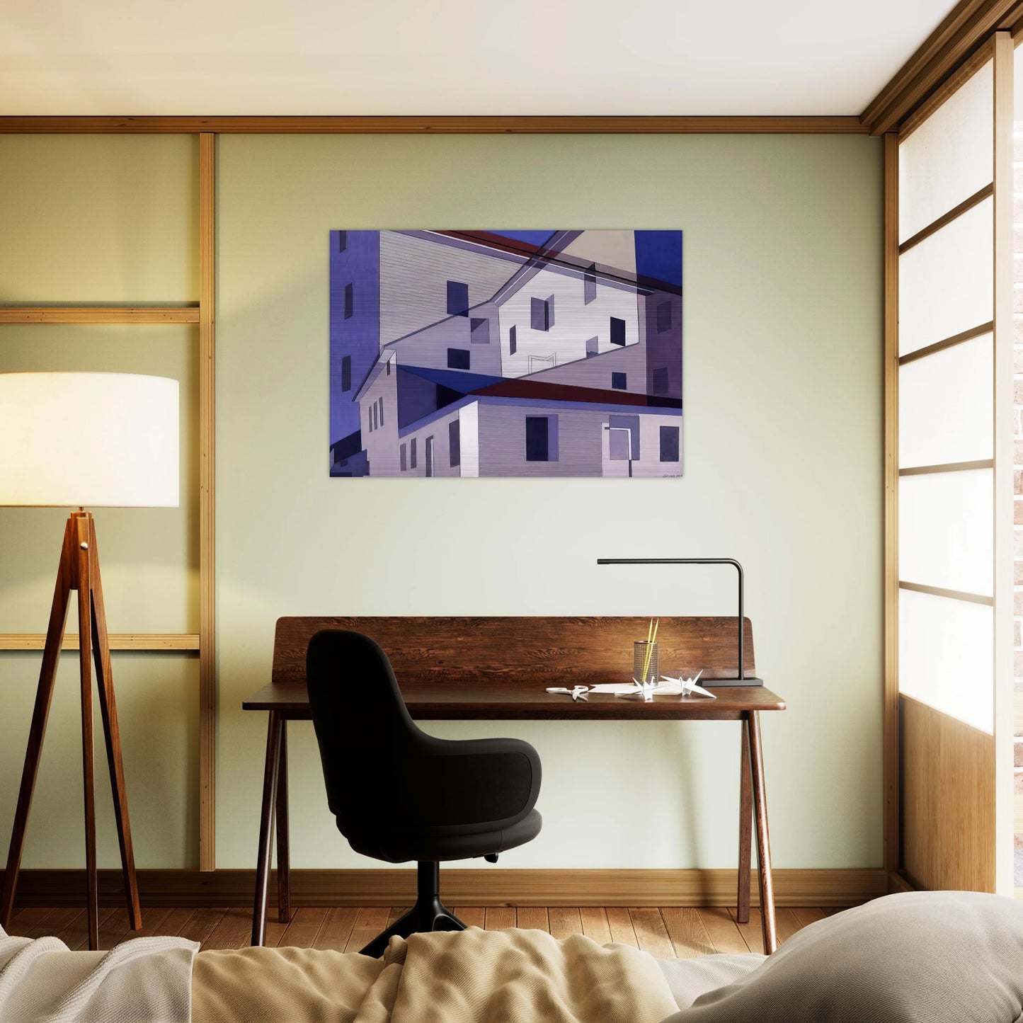 On A Shaker Theme #2 - Precisionism - Charles Sheeler Brushed Aluminum Print - 70x100 cm / 28x40 inches | Charles Sheeler Aluminum Print | Charles Sheeler Prints