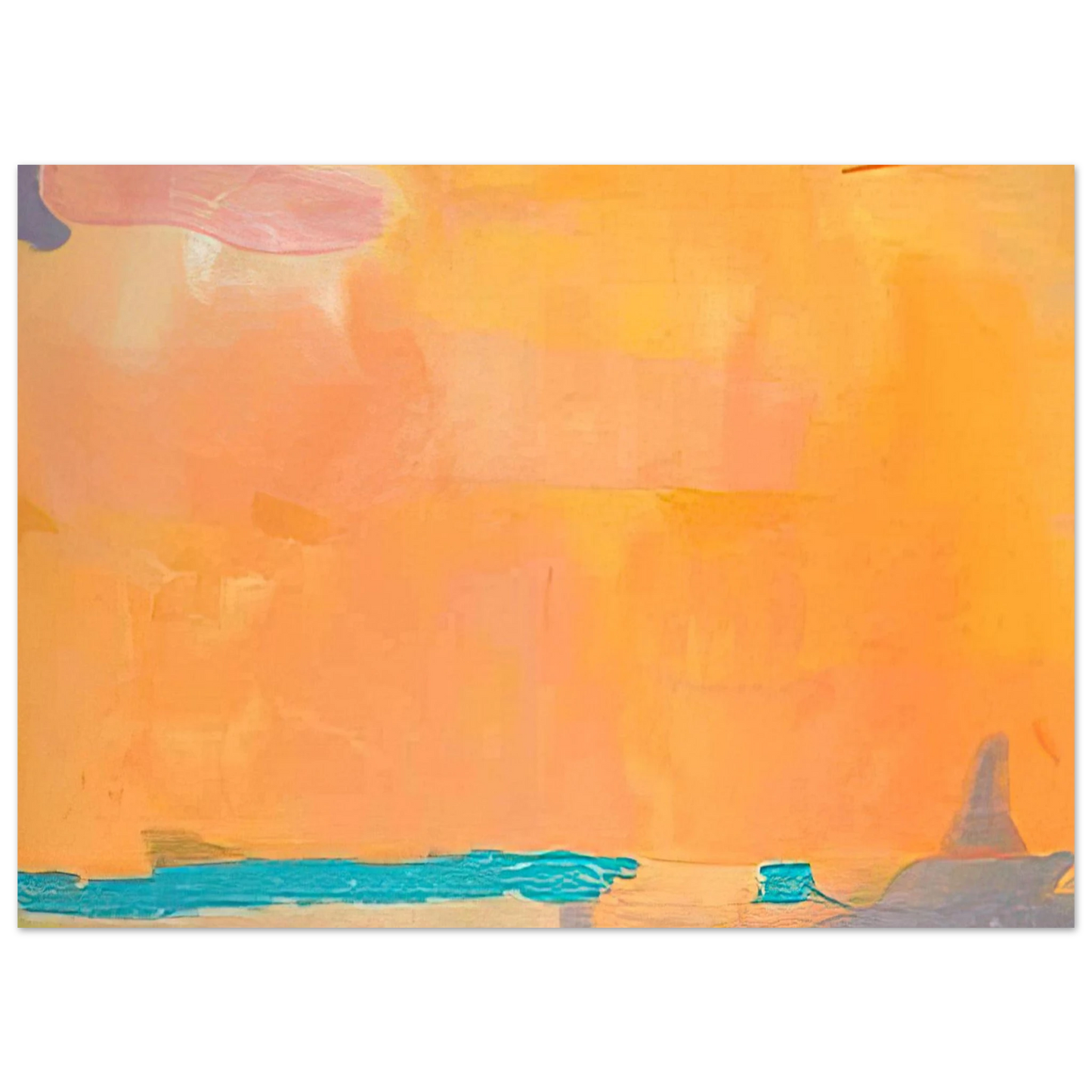 Helen Frankenthaler - Royal Fireworks - 1975 Wall art - 30x45 cm / 12x18 inches - Premium Wooden Framed Poster With Fine Art Paper-canvas - Black frame